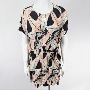 All Saints Silk Sonny Fuji Dress Tunic Printed/Dress Sise 0